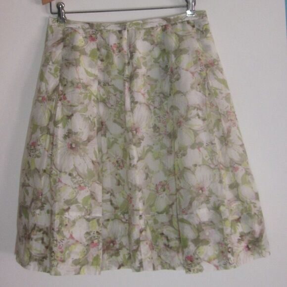 Pendleton Womens Cotton / Silk Lightweight Knee Length Floral Skirt Size 10P - Picture 4 of 12